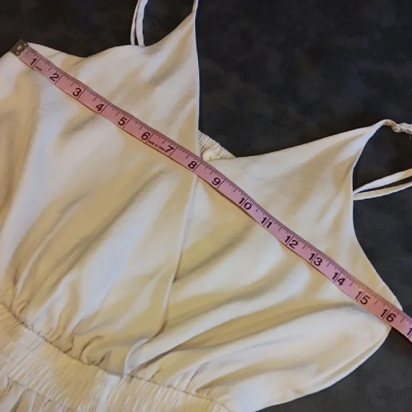 RESERVED FOR LORAINE Glam Adorable Cream Layered Romper Dress - Picture 12 of 13